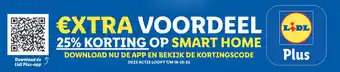 Lidl €xtra voordeel 25% korting op smart home aanbieding