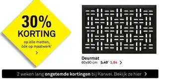 Karwei Deurmat 60x90 cm aanbieding