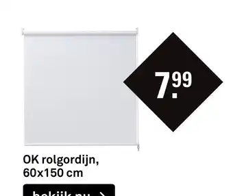 Karwei Ok rolgordijn 60x150 cm aanbieding