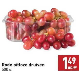 ALDI Rode pitloze druiven aanbieding