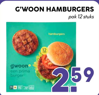 Boon`s Markt G'woon hamburgers aanbieding