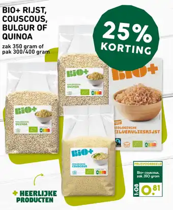 Boon`s Markt Bio+ rijst, couscous, bulgur of quinoa aanbieding