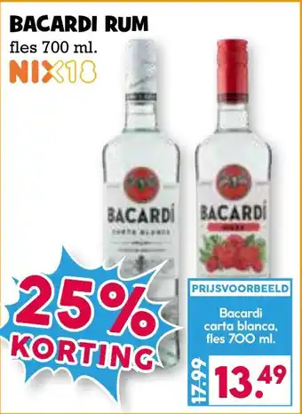 Boon`s Markt Bacardi rum aanbieding