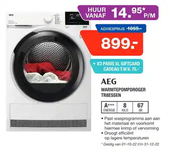 Electroworld Aeg warmtepompdroger tr8essen aanbieding