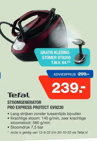 Electroworld Tefal stoomgenerator pro express protect gv9230 aanbieding