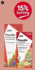 Etos Floradix alle varianten prijsvoorbeeld vloeibaar ijzer elixer 250 ml aanbieding