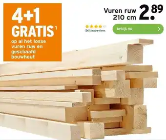 GAMMA Vuren ruw 210 cm aanbieding