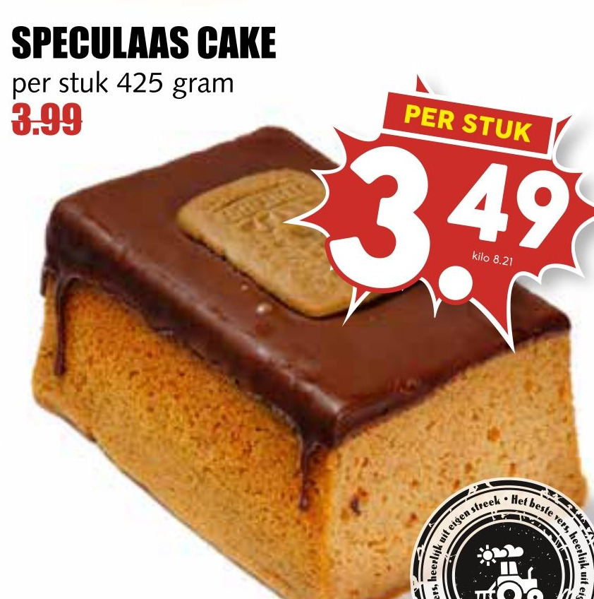 Speculaas cake aanbieding bij MCD Supermarkt