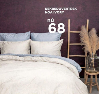TotaalBED Dekbedovertrek noa ivory aanbieding
