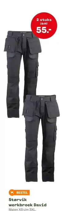 Welkoop Størvik werkbroek David aanbieding