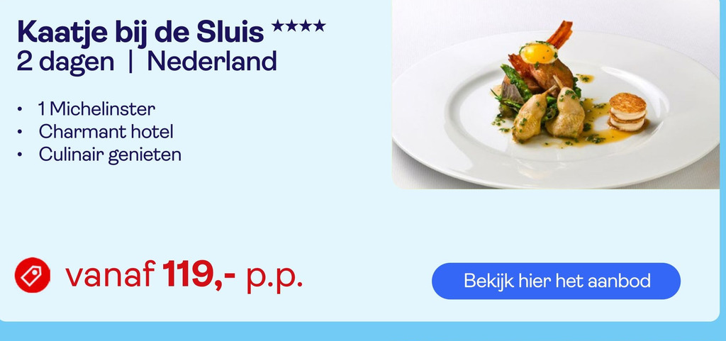 Kaatje bij de sluis **** 2 dagen | nederland aanbieding bij TUI
