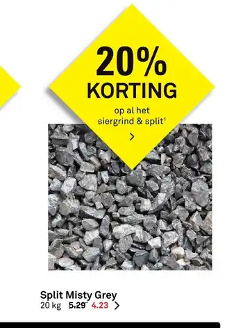 Karwei Split misty grey  20 kg aanbieding