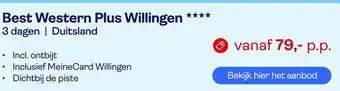 TUI Best western plus willingen 3 dagen | duitsland aanbieding