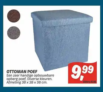 Dekamarkt Ottoman poef aanbieding