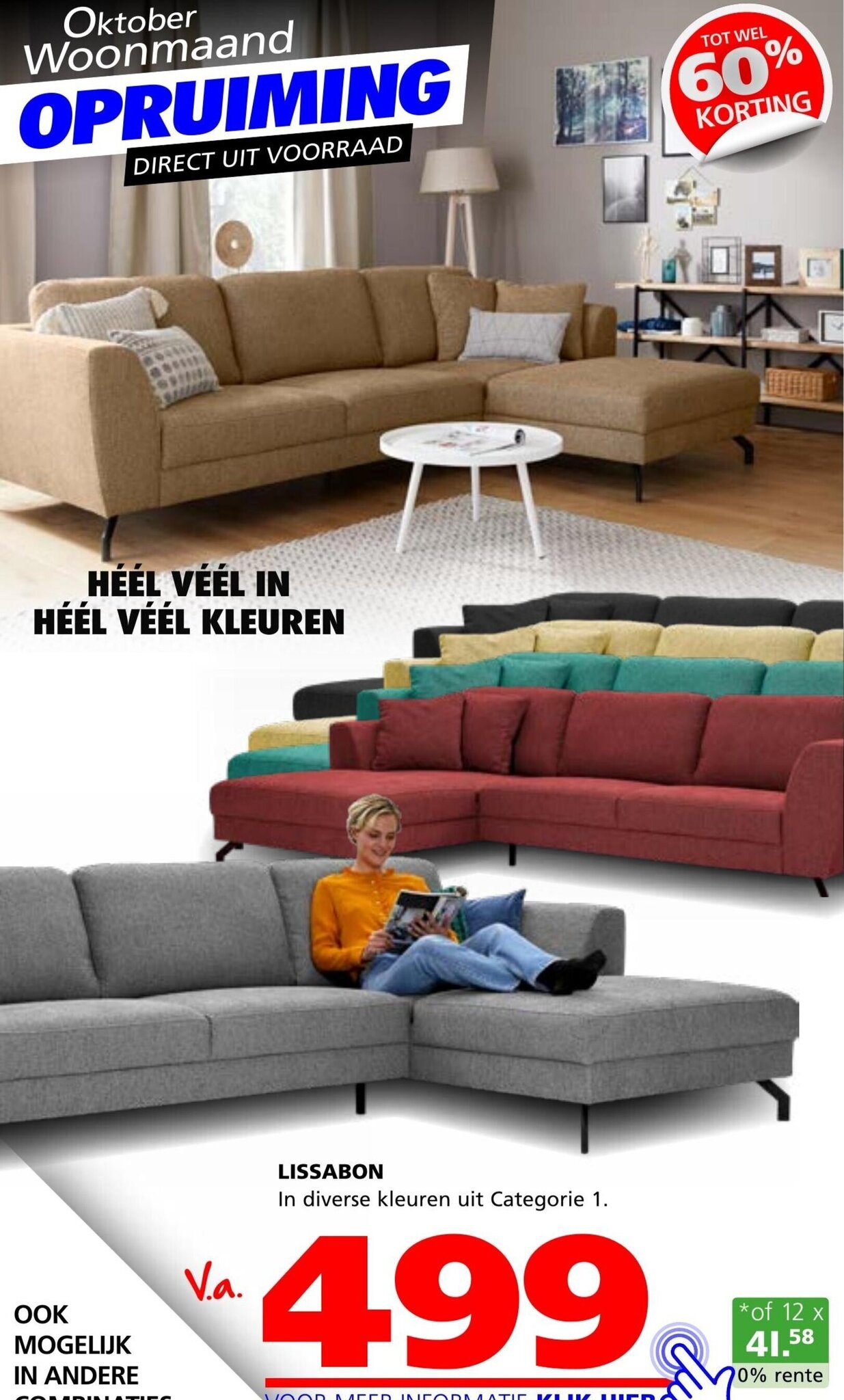 Lissabon aanbieding bij Seats and Sofas