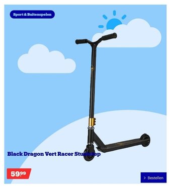 Bol.com Black Dragon Vert Racer Stuntstep aanbieding