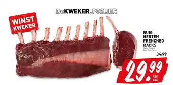 De Kweker Ruig herten frenched racks aanbieding