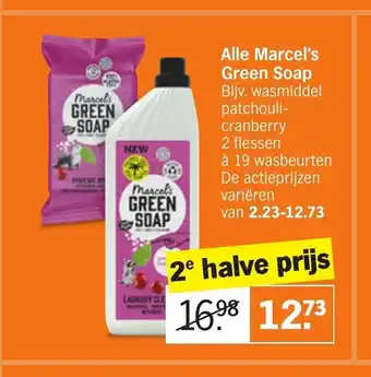 Albert Heijn Alle Marcel's Green Soap 2 flessen a 19 wasbeurten aanbieding