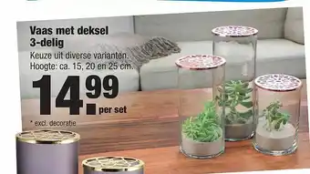 ALDI Vaas met deksel 3-delig aanbieding