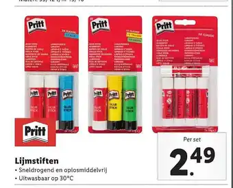 Lidl Pritt lijmstiften aanbieding