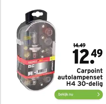 GAMMA Carpoint autolampenset H4 30-delig aanbieding