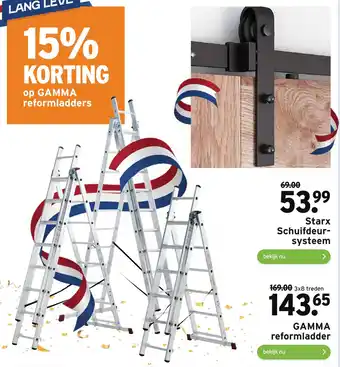 GAMMA 15% korting op GAMMA reformladders aanbieding