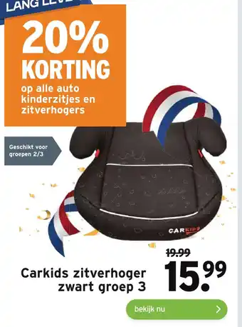 GAMMA Carkids zitverhoger zwart groep 3 aanbieding