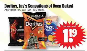 Dirk Doritos, lay's sensations of oven baked aanbieding