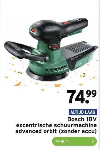 GAMMA Bosch 18 excentrische schuurmachine aanbieding