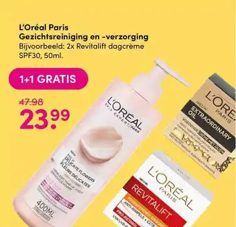 DA L'Oréal Paris Gezichtsreiniging En -verzorging 1+1 Gratis aanbieding