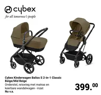 Van Asten BabySuperstore Cybex Kinderwagen Balios S 2-in-1 Classic Beige/Mid Beige aanbieding