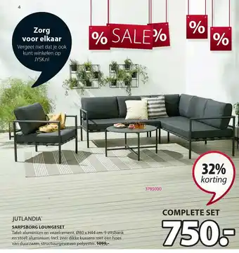 Jysk Jutlandia Sarpsborg Loungeset 32% Korting aanbieding