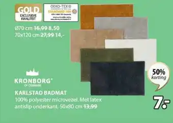 Jysk Karlstad badmat 50% korting aanbieding