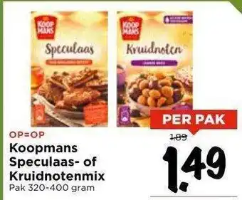 Vomar Voordeelmarkt Koopmans speculaas- of kruidnotenmix aanbieding