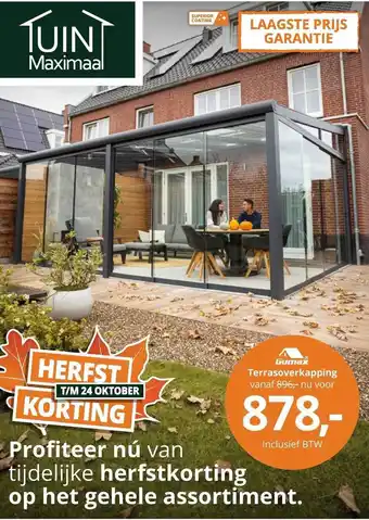 Tuinmaximaal Gumax® terrasoverkapping aanbieding