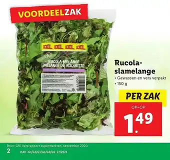 Lidl Rucola Slamelange aanbieding