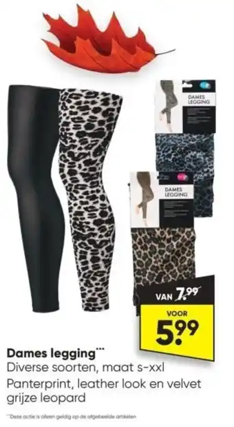 Big Bazar Dames legging s-xxl aanbieding