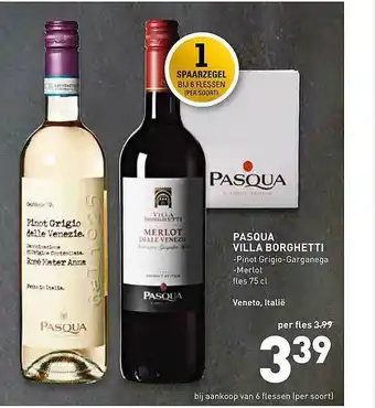 De Kweker Pasqua Villa Borghetti Pinot Grigio-Garganega Of Merlot aanbieding