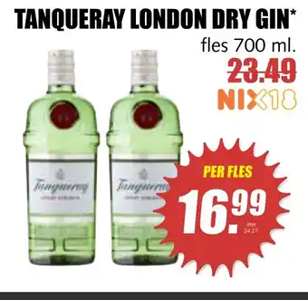 MCD Supermarkt Tanqueray london dry gin 700ml aanbieding