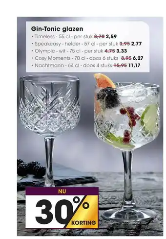 HANOS Gin-Tonic Glazen 30% Korting aanbieding