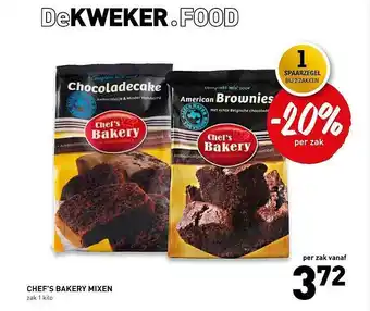 De Kweker Chef's Bakery Mixen aanbieding