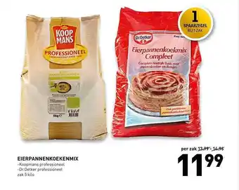 De Kweker Eierpannenkoekenmix Koopmans Professioneel Of Dr.Oetker Professioneel aanbieding