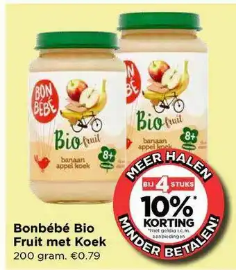 Vomar Voordeelmarkt Bonbébé Bio Fruit Met Koek aanbieding