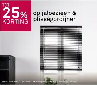 Karwei Tot 25% korting op jaloezieën & plisségordijnen aanbieding