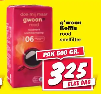 Nettorama G'woon koffie 500g aanbieding