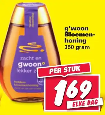 Nettorama G'woon Bloemen honing 350g aanbieding