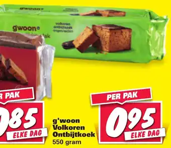 Nettorama G'woon Volkoren ontbijkoek 550g aanbieding