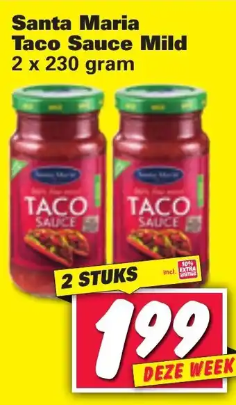 Nettorama Santa Maria Taco sause mild 2*230ml aanbieding