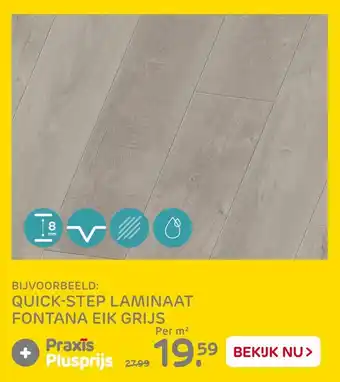 Praxis Quick-Step Laminaat Fontana eik grijs aanbieding