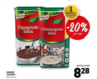 De Kweker Knorr Sauzen aanbieding